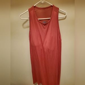 Shebird Terracotta Built In Bra Modal Jersey Tunic Tank Dress